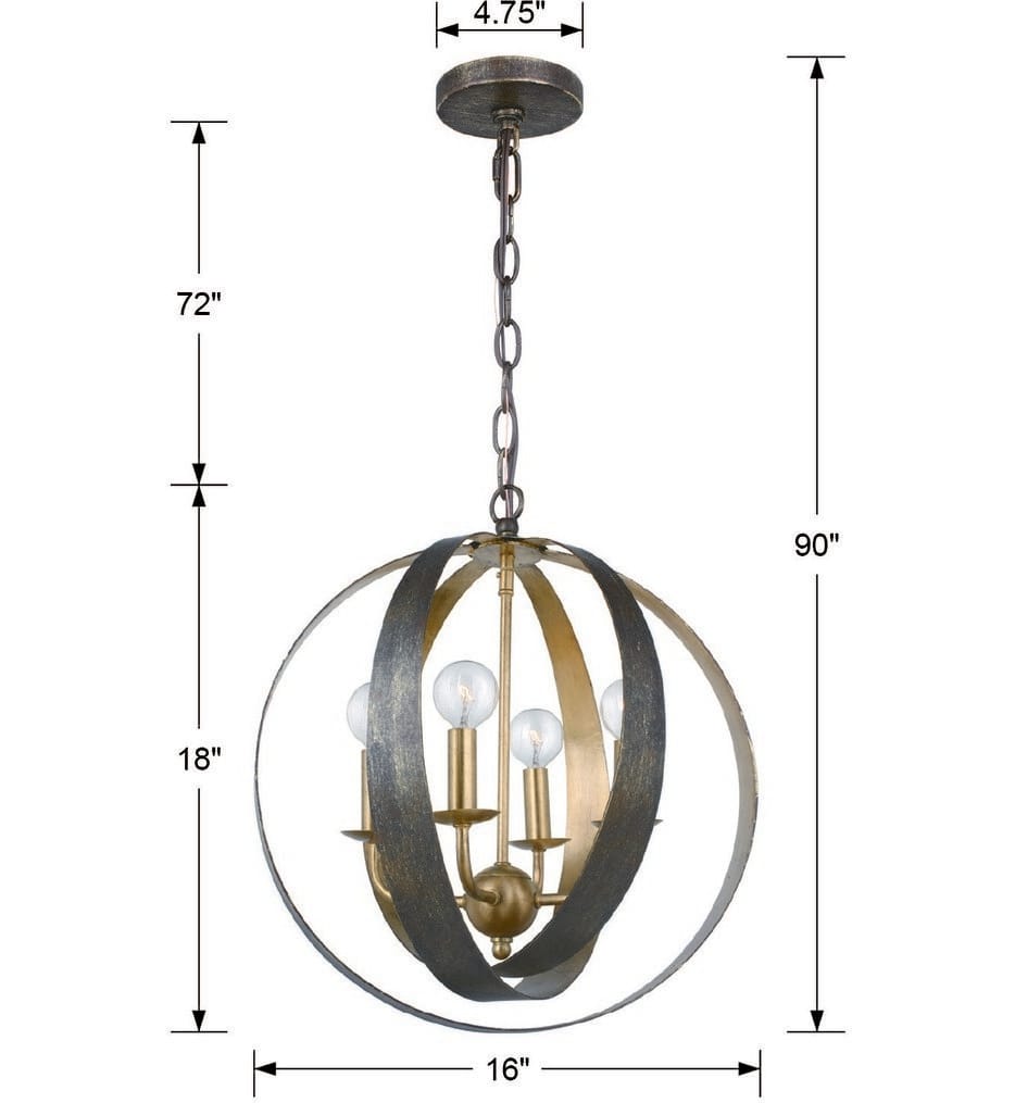 Crystorama - Luna 16" Pendant