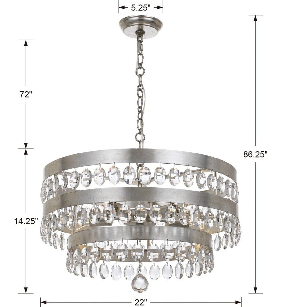 Crystorama - 6106-SA - Perla 22" Chandelier