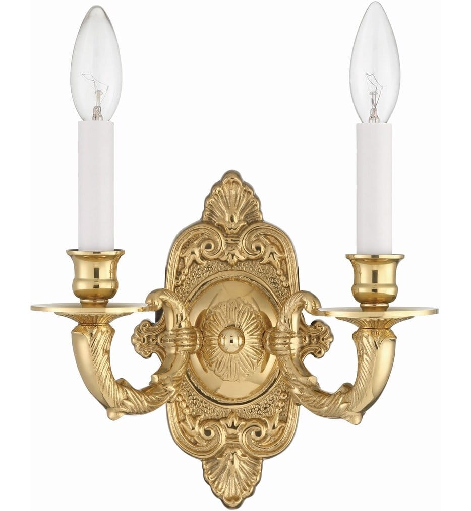 Crystorama - 642-PB - Cast Brass Wall Mount 10" Wall Sconce