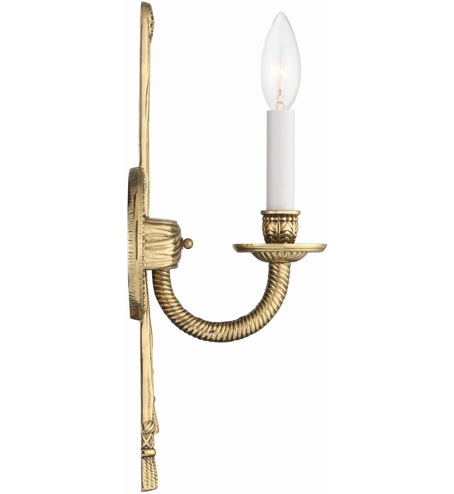 Crystorama - 651-OB - Cast Brass Wall Mount 15" Wall Sconce