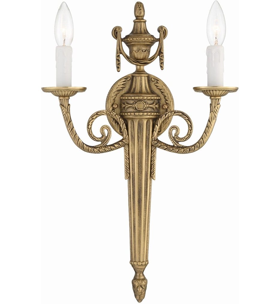Crystorama - 662-MB - Cast Brass Wall Mount 20" Wall Sconce