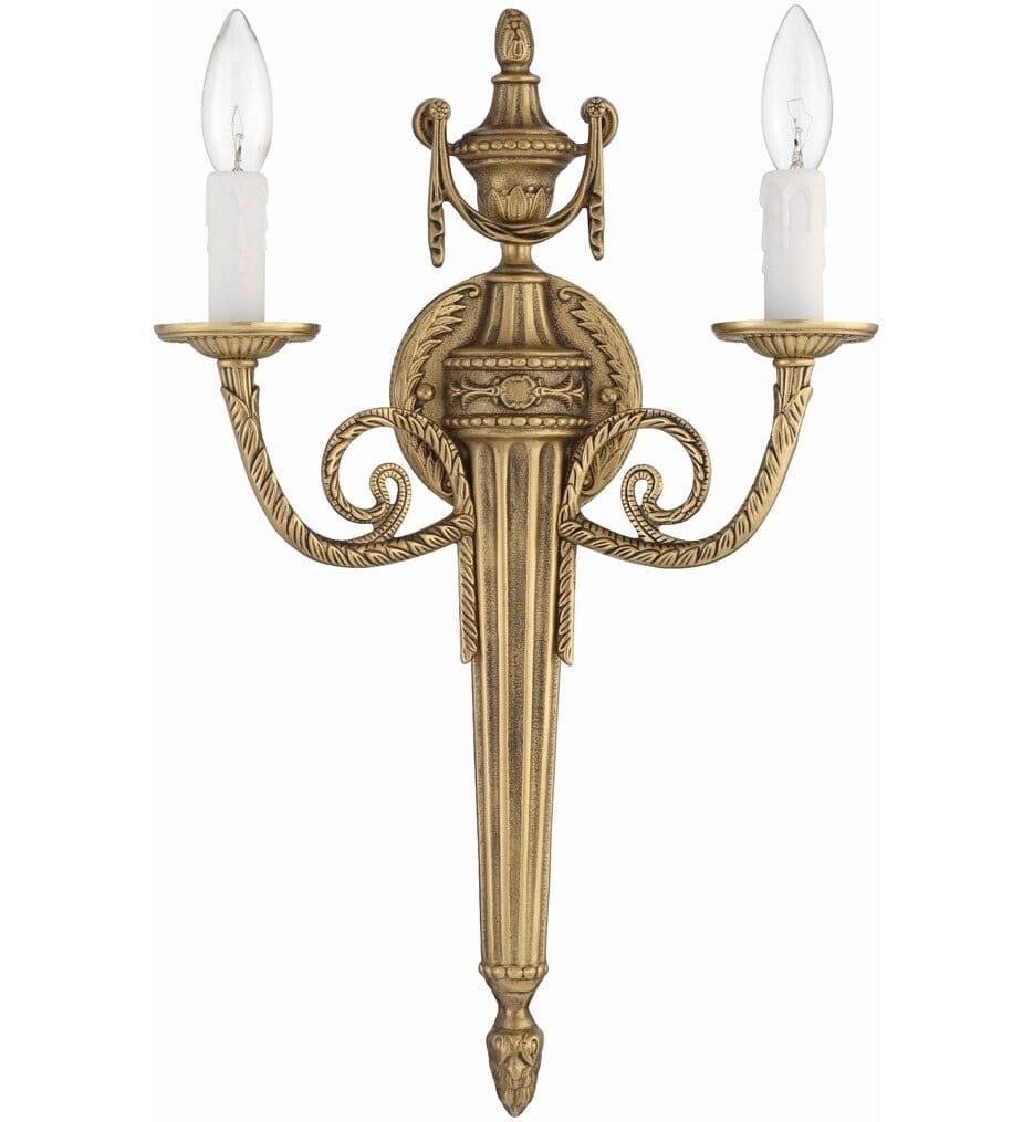 Crystorama - 662-MB - Cast Brass Wall Mount 20" Wall Sconce