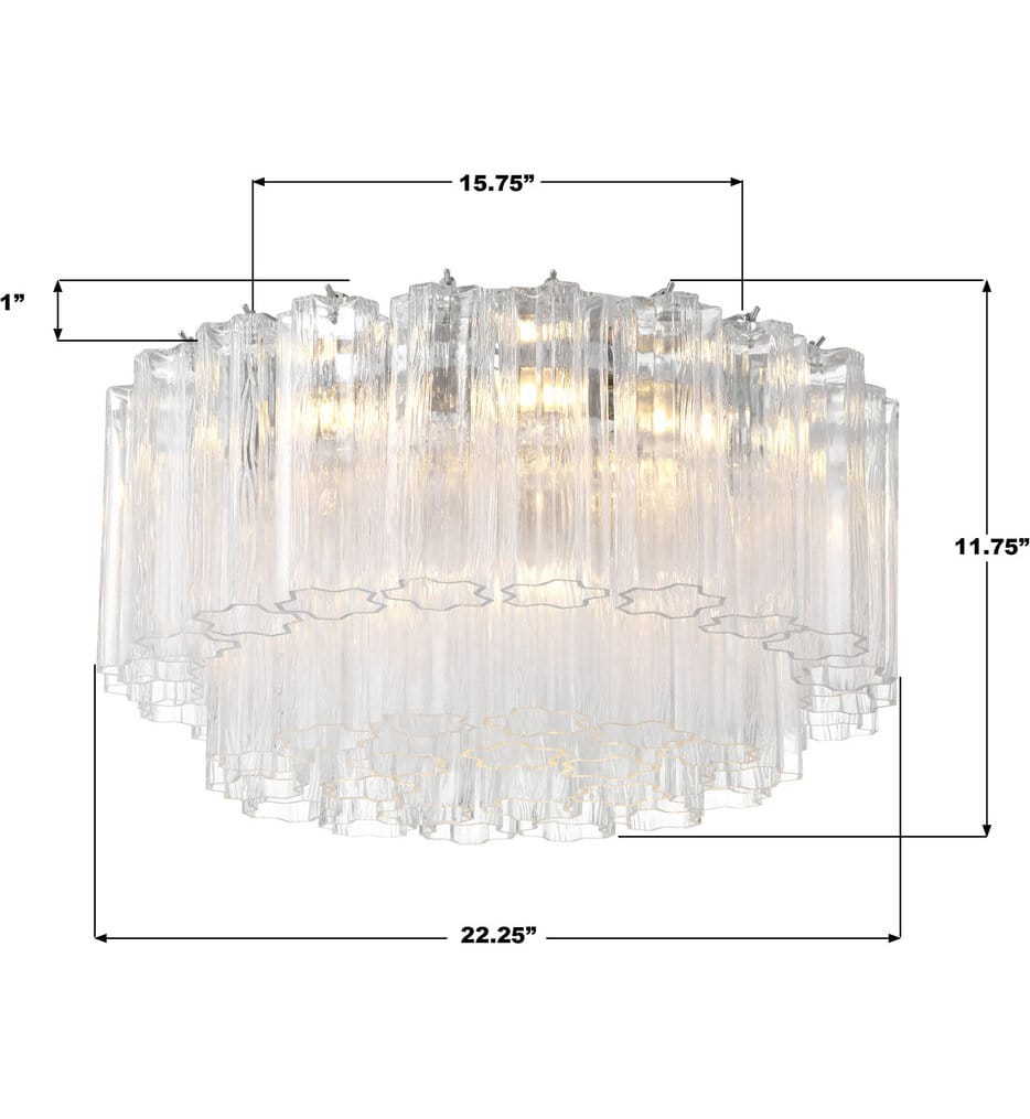 Crystorama - Addis 22.25" Flush Mount