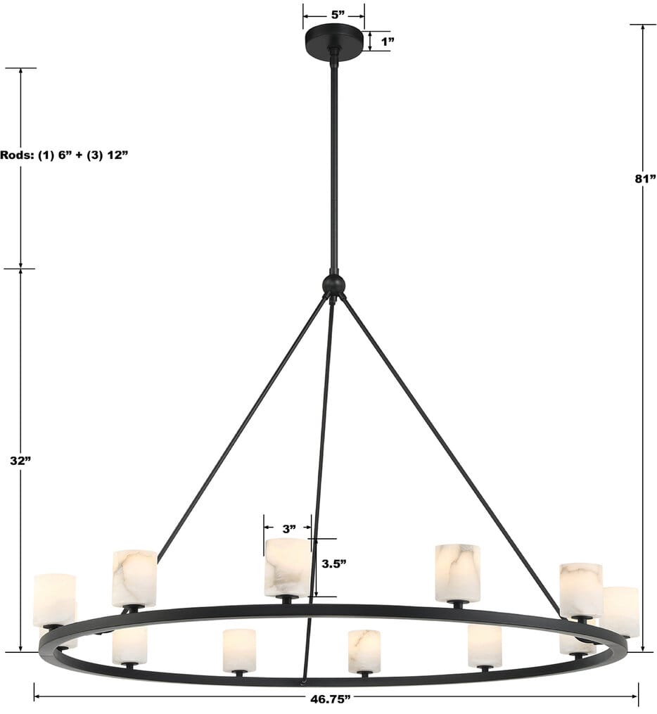 Crystorama - Aragon 46.75" Chandelier