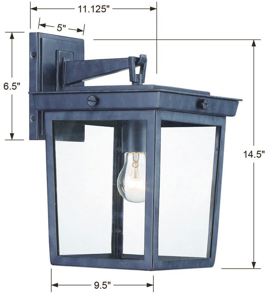 Crystorama - Belmont 14" Outdoor Wall Sconce