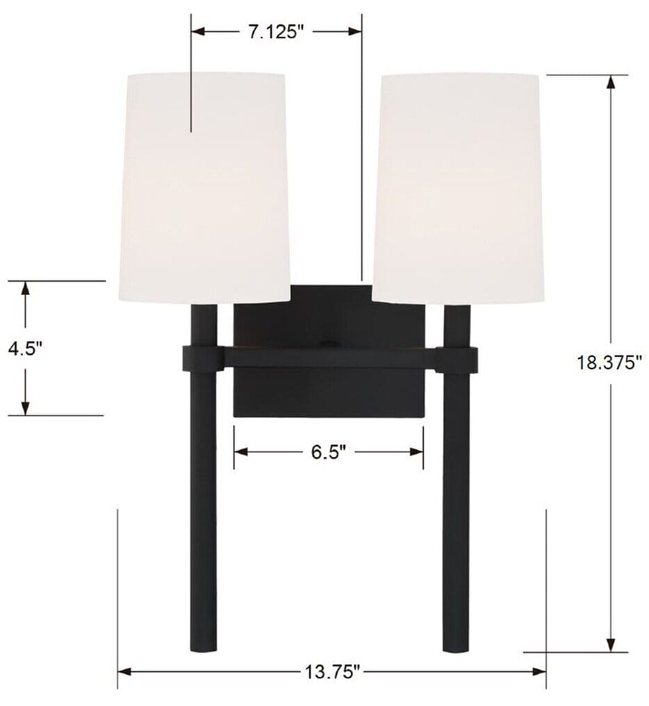Crystorama - Bromley 18.25" Wall Sconce
