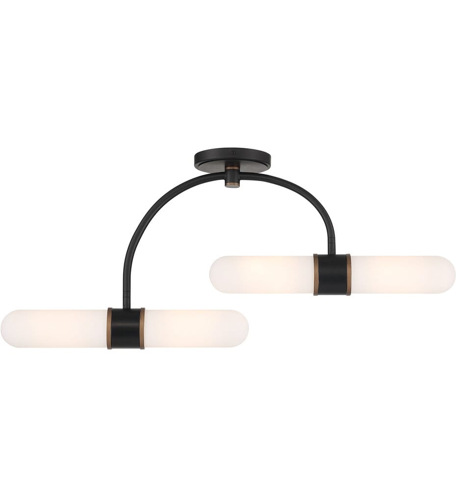 Crystorama - CAP-8514-MK-TG - Capsule 34.25" Semi-Flush Mount