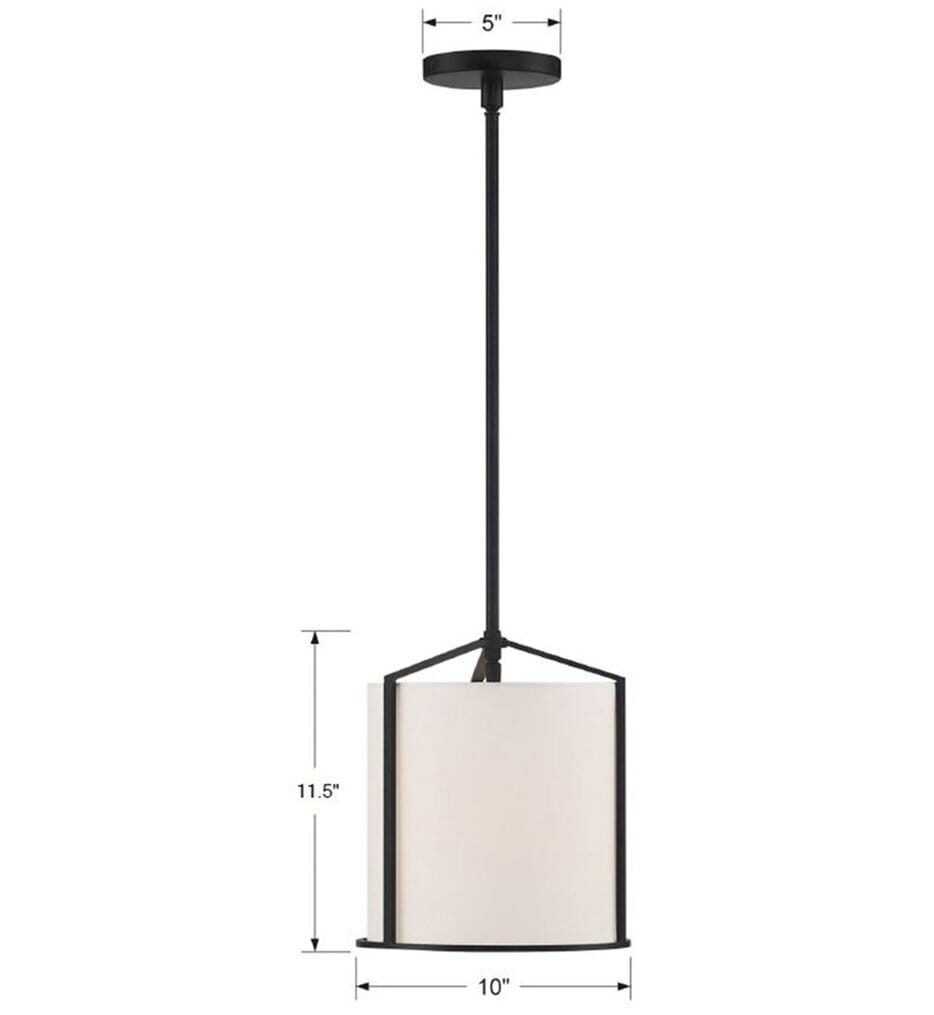 Crystorama - CAR-9201-BK - Carlyn 10" Pendant