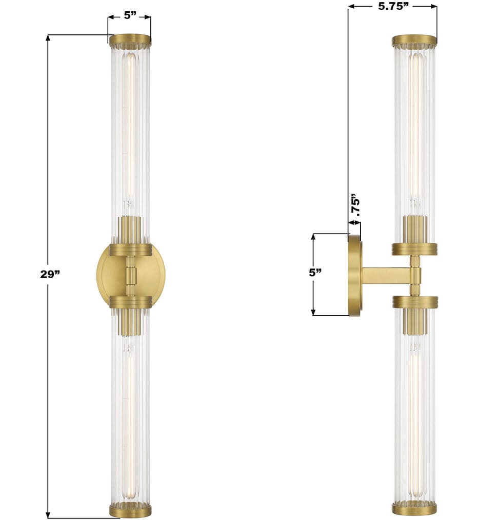 Crystorama - Jarvis 29-Inch Wall Sconce