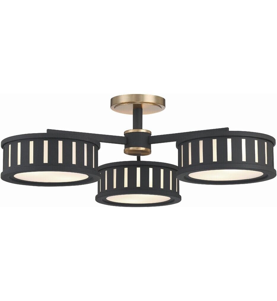 Crystorama - KEN-8300-VG-BF - Kendal 29.25" Semi Flush