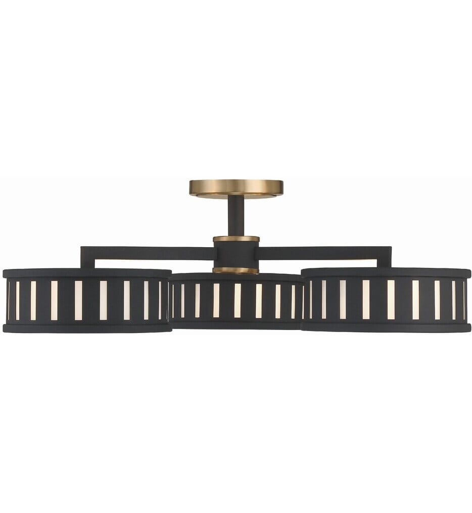 Crystorama - KEN-8300-VG-BF - Kendal 29.25" Semi Flush