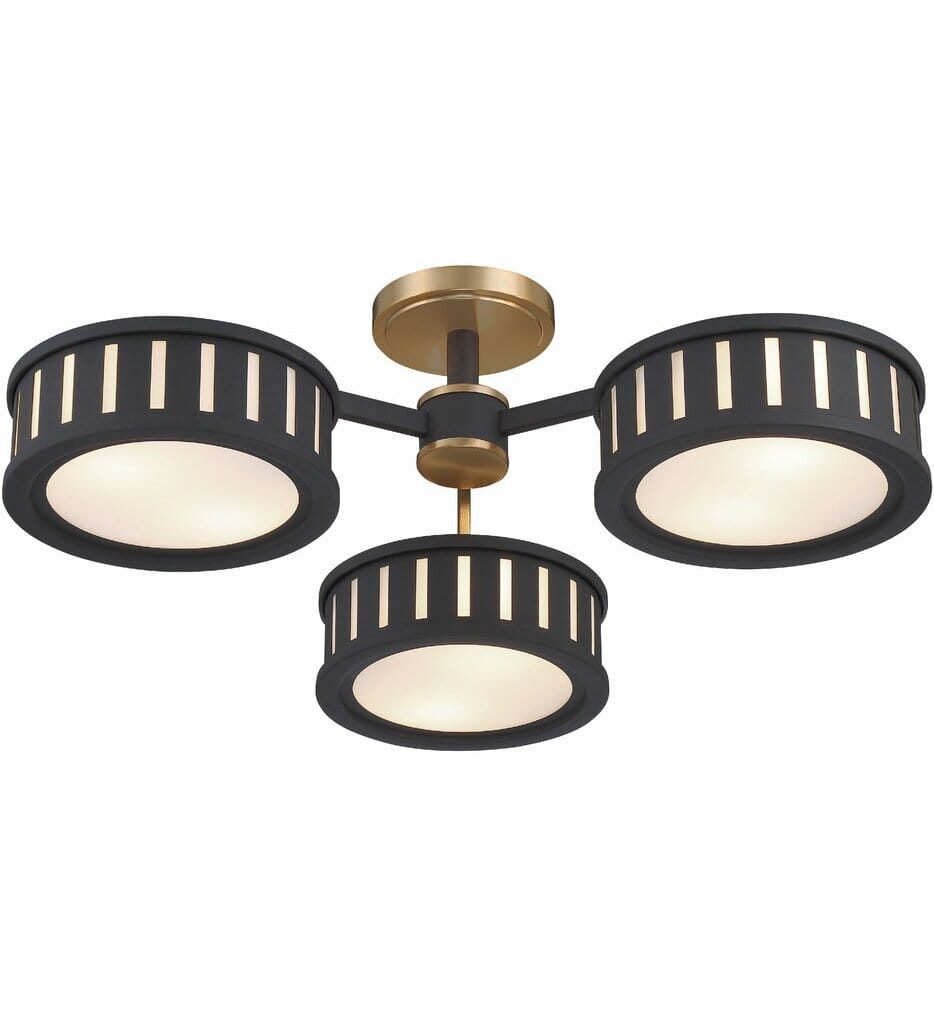 Crystorama - KEN-8300-VG-BF - Kendal 29.25" Semi Flush