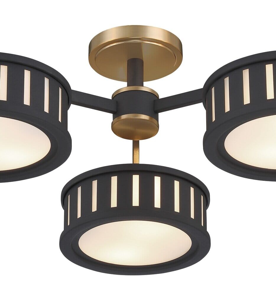 Crystorama - KEN-8300-VG-BF - Kendal 29.25" Semi Flush