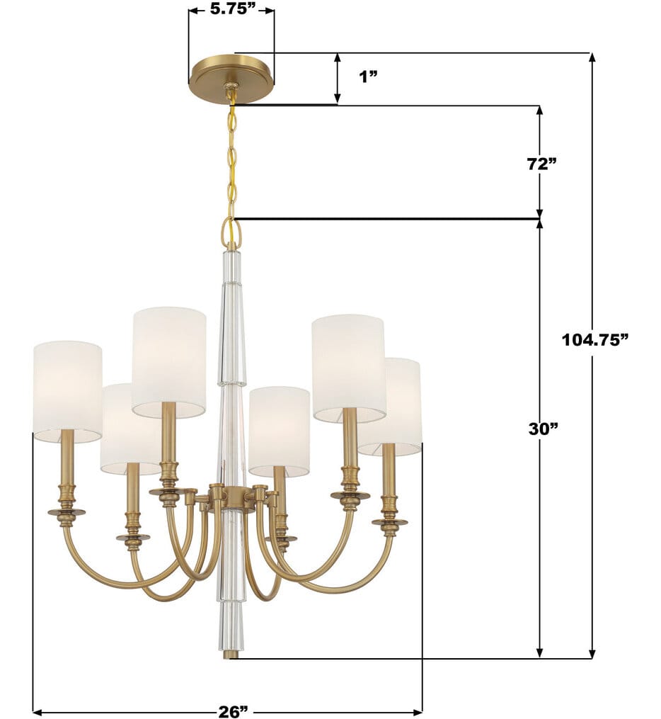Crystorama - LLO-486-AG - Lloyd 26" Chandelier