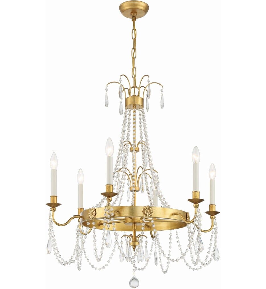 Crystorama - MAI-18606-GA - Maizey 28" Chandelier