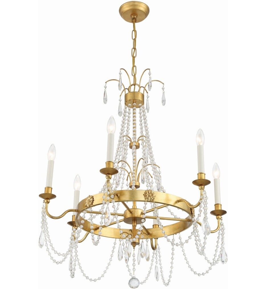 Crystorama - MAI-18606-GA - Maizey 28" Chandelier