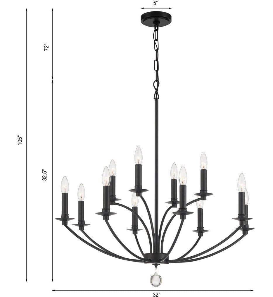 Crystorama - Mila 32" Chandelier