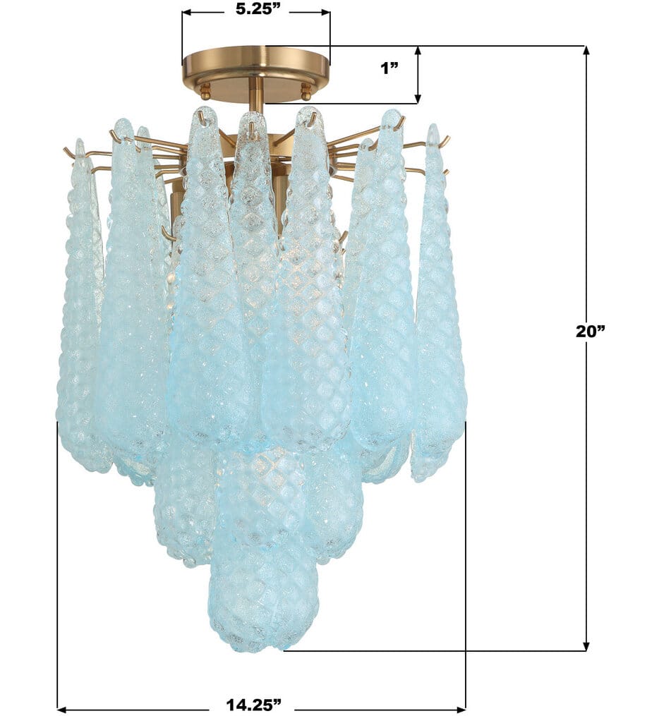 Crystorama - Ollie 14.25" Semi-Flush Mount