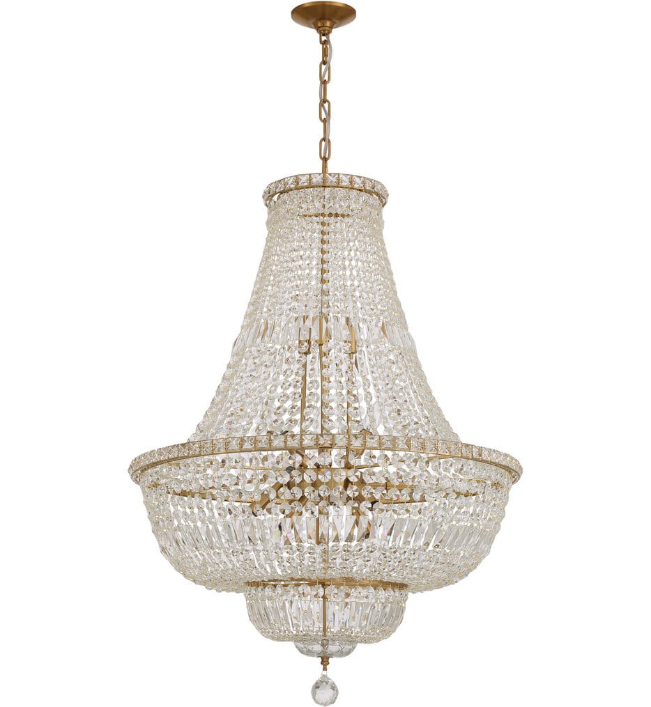 Crystorama - ROS-A1015-AG-CL-MWP - Roslyn 28-Inch Chandelier