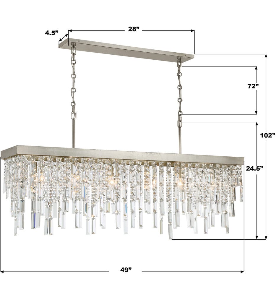 Crystorama - WIN-217-SA-CL-MWP - Winfield 49" Chandelier