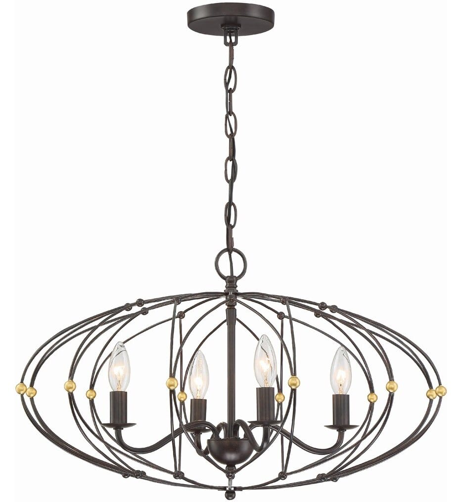Crystorama - ZUC-A9034-EB-GA - Zucca 24.5" Chandelier