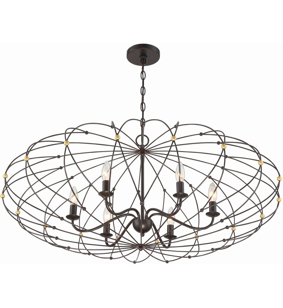 Crystorama - ZUC-A9036-EB-GA - Zucca 38.25" Chandelier