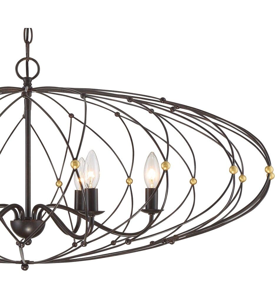 Crystorama - ZUC-A9036-EB-GA - Zucca 38.25" Chandelier