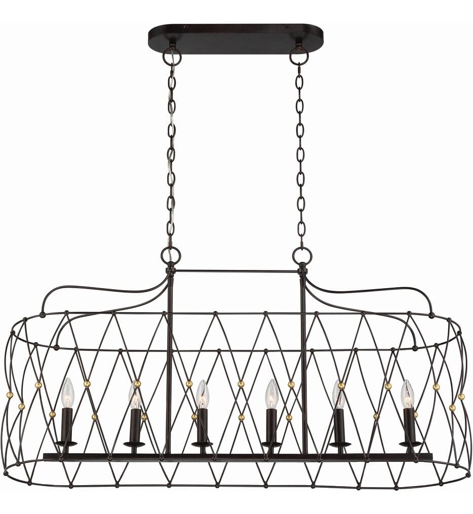 Crystorama - ZUC-A9037-EB-GA - Zucca 42.5" Chandelier
