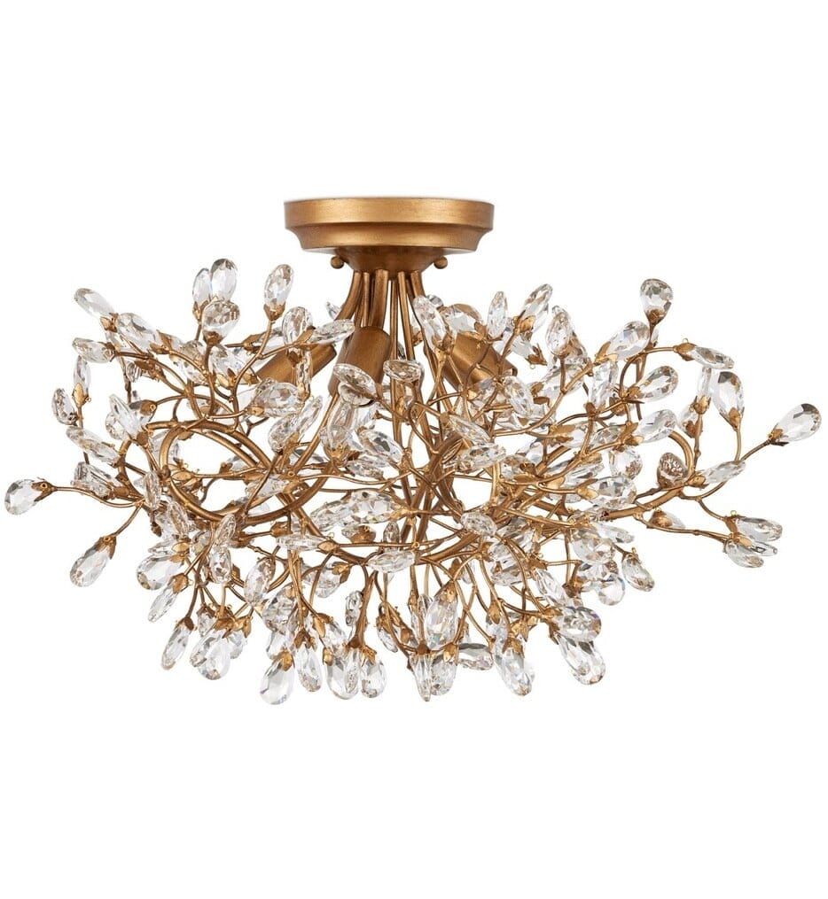 Currey & Company - 9000-1123 - Crystal Bud 24" Semi-Flush Mount