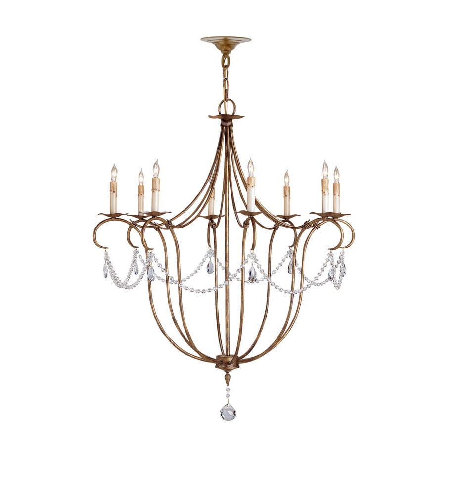 Currey & Company - Crystal Lights 31" Chandelier