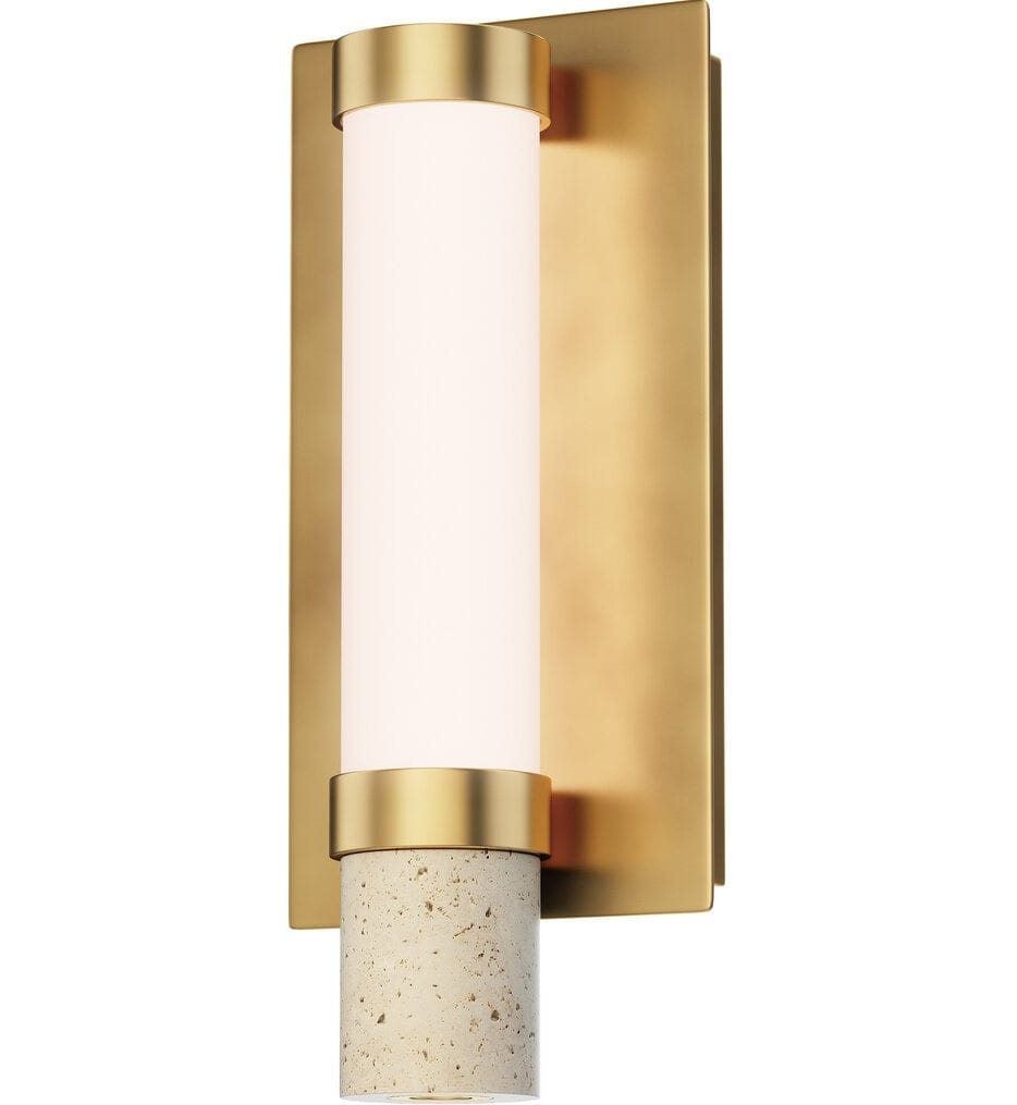 ET2 - E11050-01TVGLD - Travertine 12.75" Wall Sconce