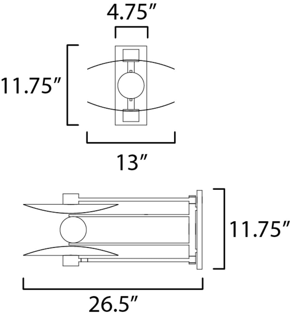 ET2 - E24072-BKNAB - Pearl 11.75" Wall Sconce