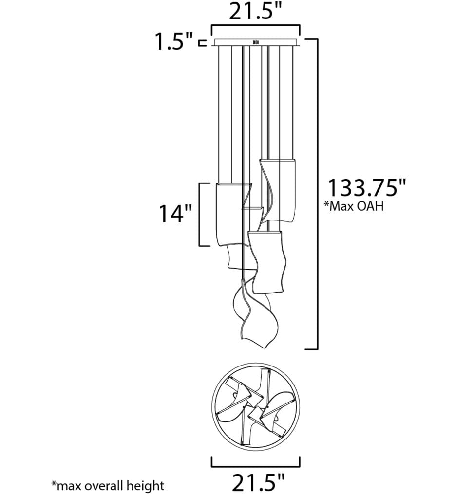 ET2 - Rinkle 21.5" Pendant