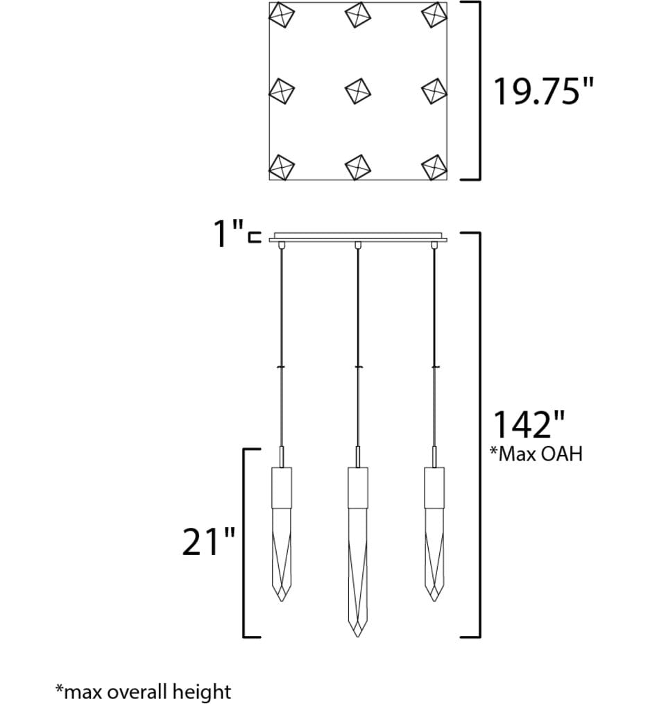 ET2 - Quartz 15.75" Chandelier