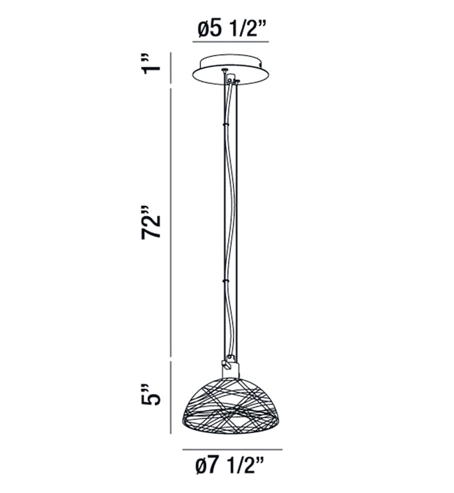 Eurofase - 28136-019 - Caramico 7.5" Pendant