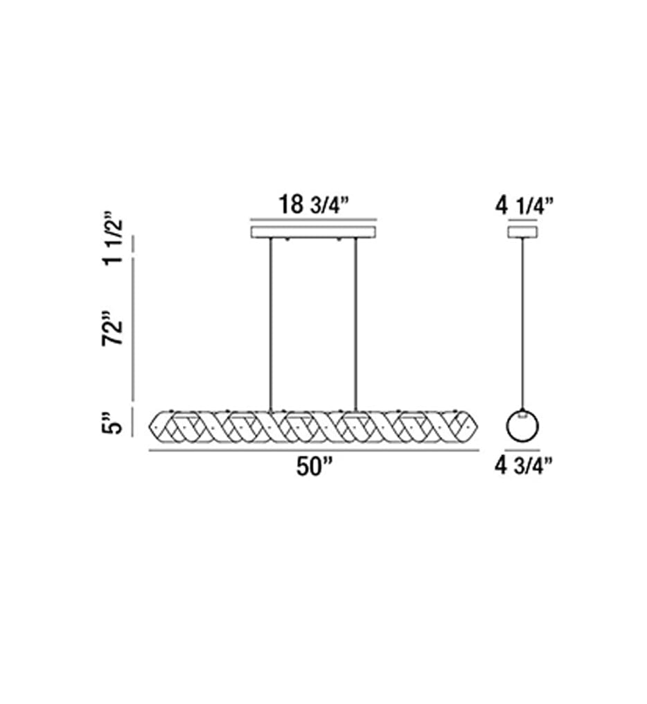 Eurofase - 30083-011 - Banderia 50" Island Light