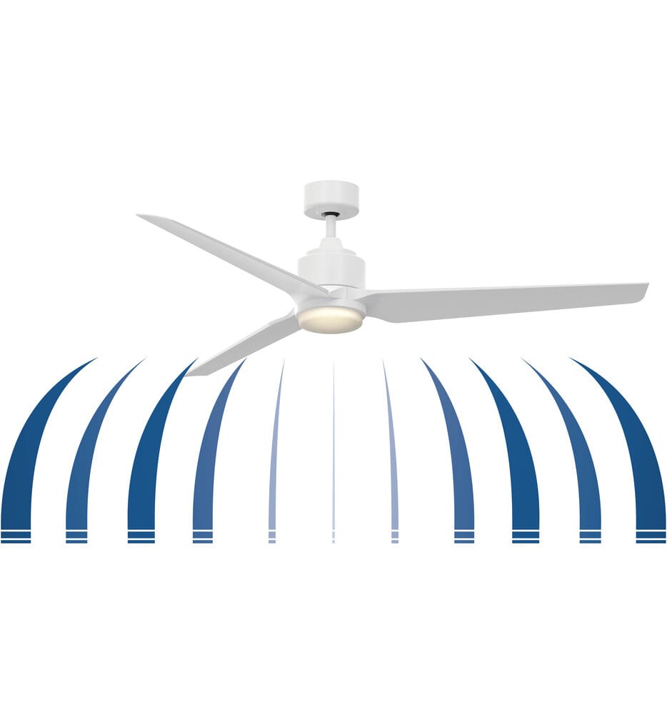 Fanimation - FPD8515BS-64SLW-12LK - TriAire Custom 64" Ceiling Fan