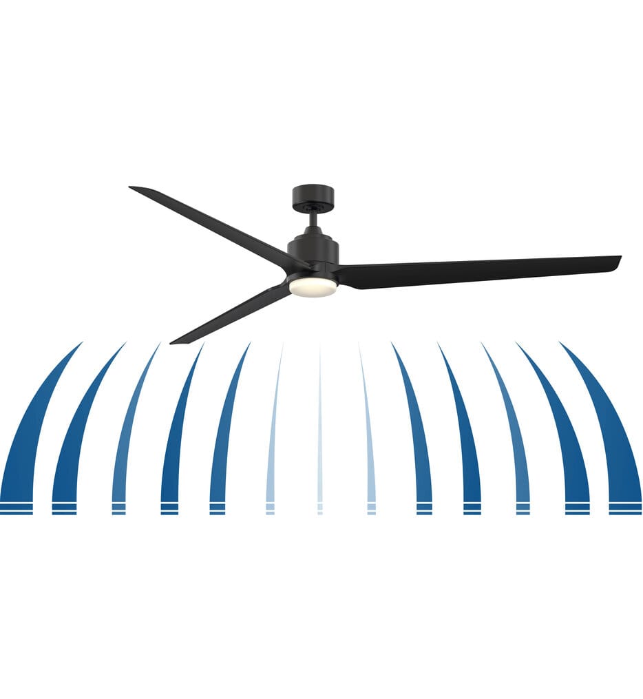 Fanimation - FPD8515BS-84SLW-12LK - TriAire Custom 84" Ceiling Fan