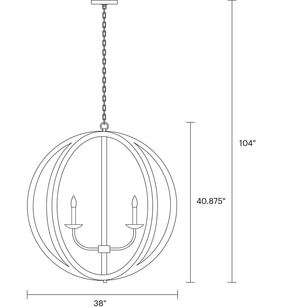 Visual Comfort Studio - F3186/6WOW/AF - Allier 38" Chandelier