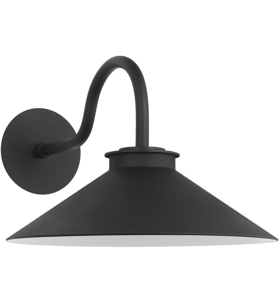 Visual Comfort Studio - SLO1021TXB-L1 - Modern Barn Light 15" Outdoor Wall Sconce