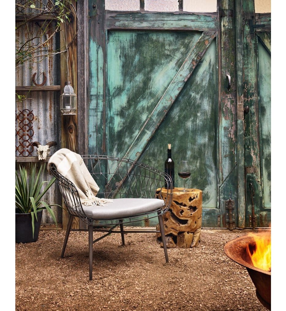 Four Hands - Teak 15.75" Outdoor Stool