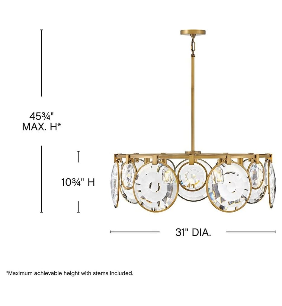 Fredrick Ramond - FR31265HBR - Nala 31" Chandelier