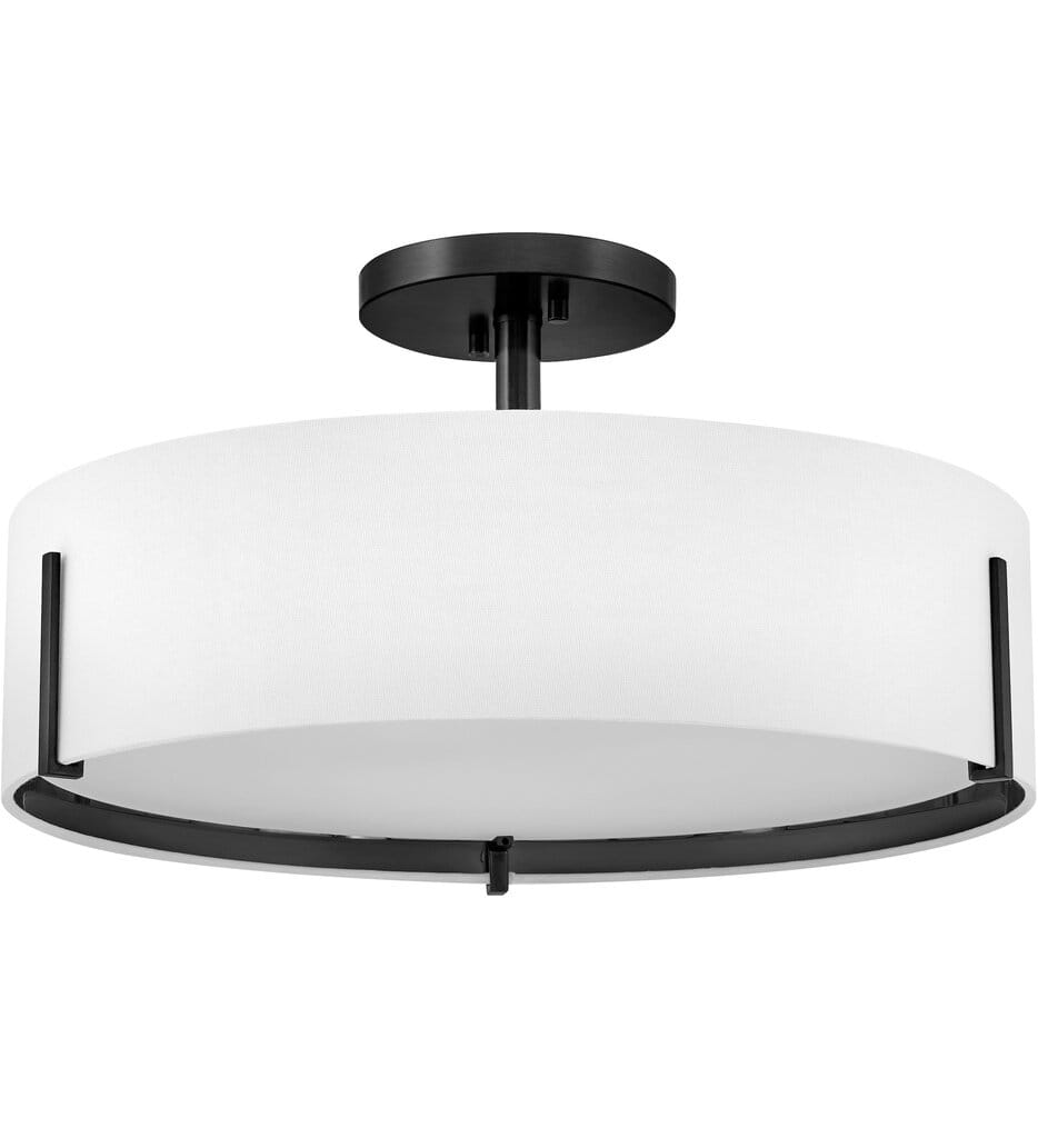 Hinkley Lighting - 47573BK - Halle 19.5" Semi-Flush Mount