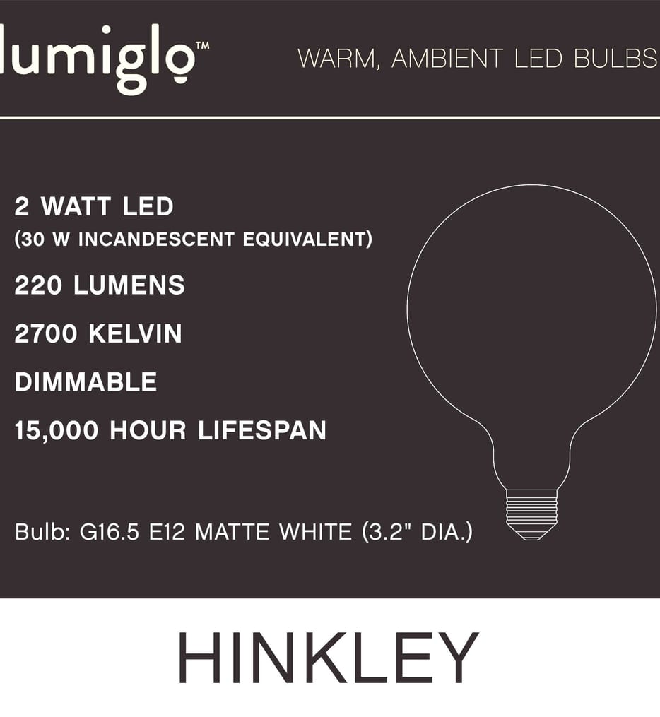Hinkley Lighting - LumiGlo Bulb 2.00-watt LED Bulb