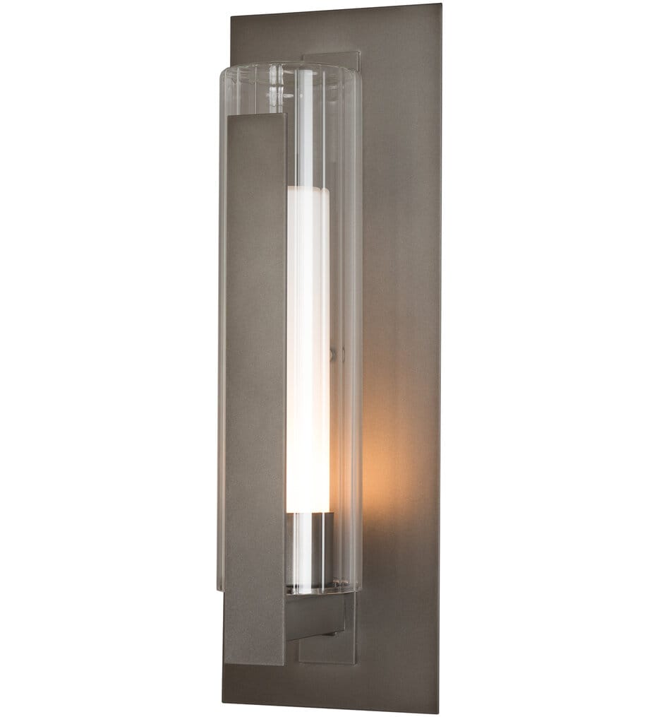 Hubbardton Forge - Vertical Bar Fluted Glass Large Outdoor Wall Sconce