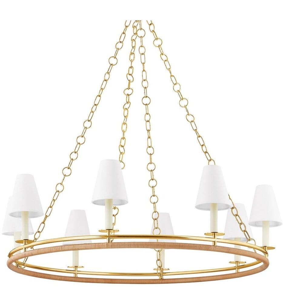Hudson Valley - 4408-AGB - Swanton 43" Chandelier