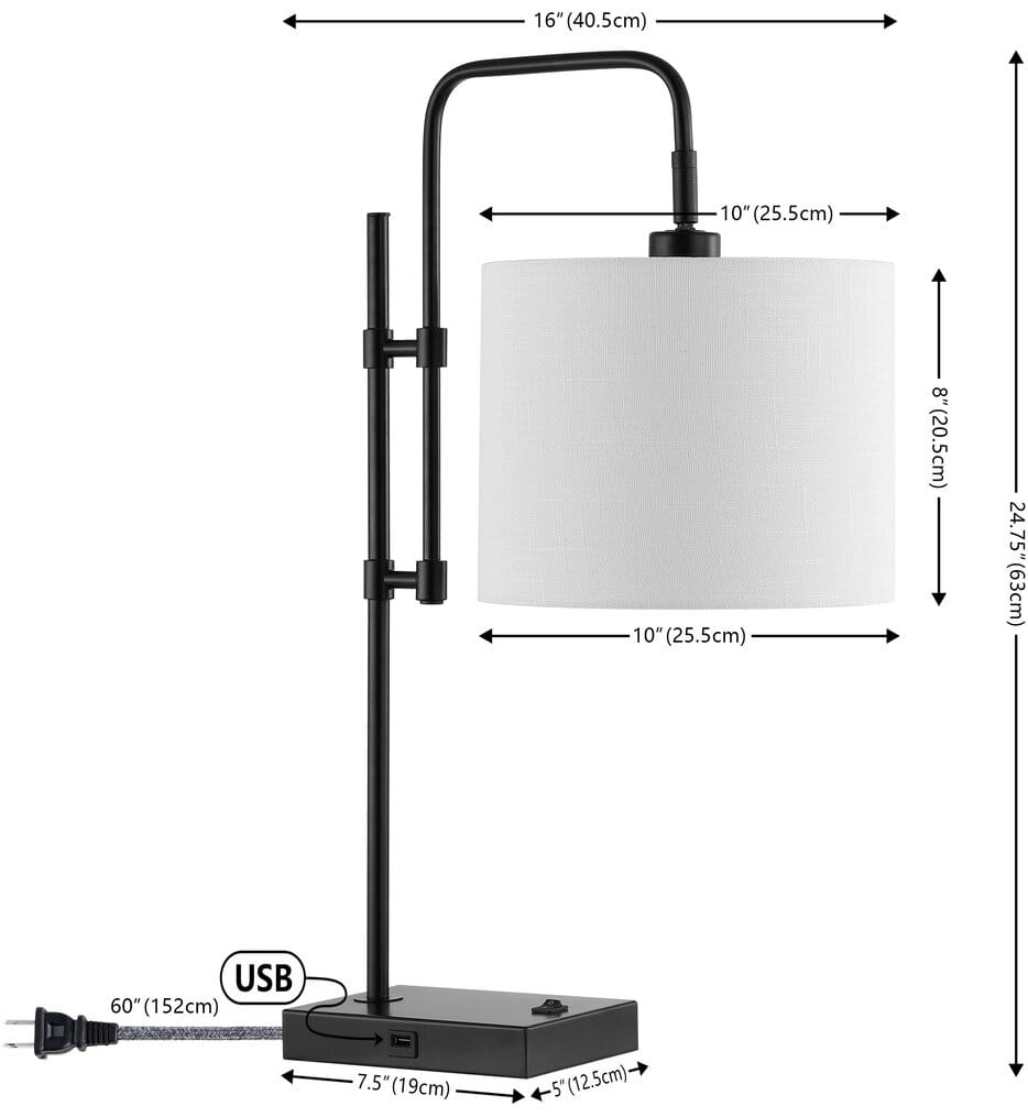 Jonathan Y - JYL1130A - Edris 24.75" Desk Lamp