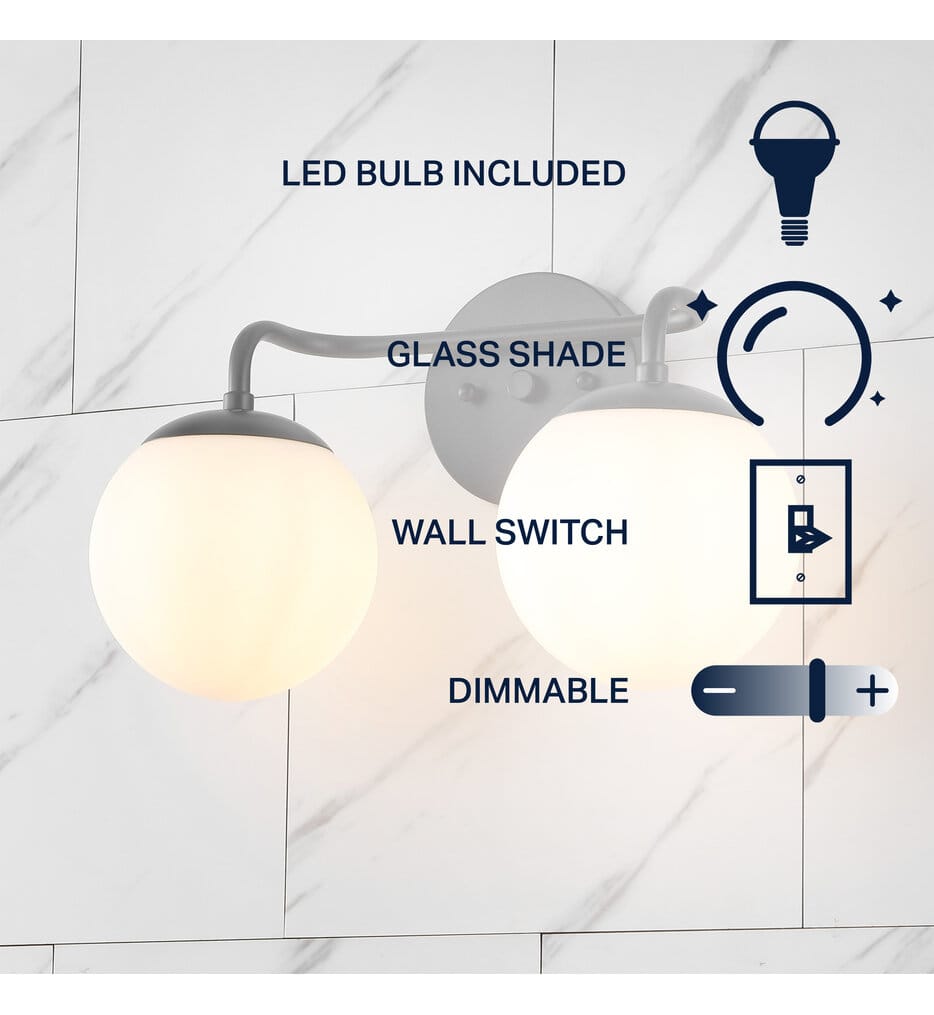 Jonathan Y - Louis 15" Bath Vanity Light