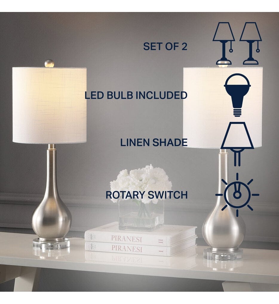 Jonathan Y - Dylan 25" Table Lamp (Set of 2)