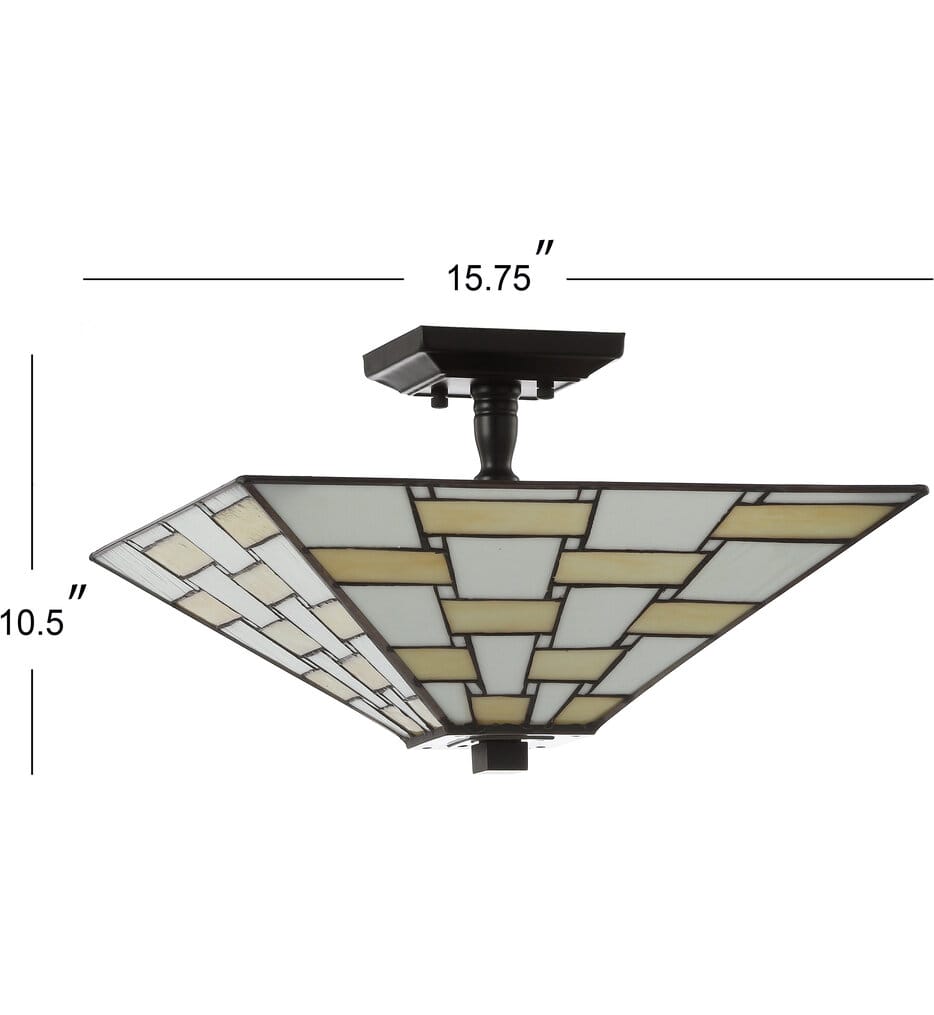 Jonathan Y - JYL8027A - Jason 15.75" Semi-Flush